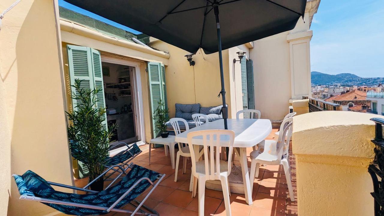 "Studio Ensoleille A Deux Pas Des Plages Avec Sa Grande Terrasse Privee !" Νίκαια Εξωτερικό φωτογραφία