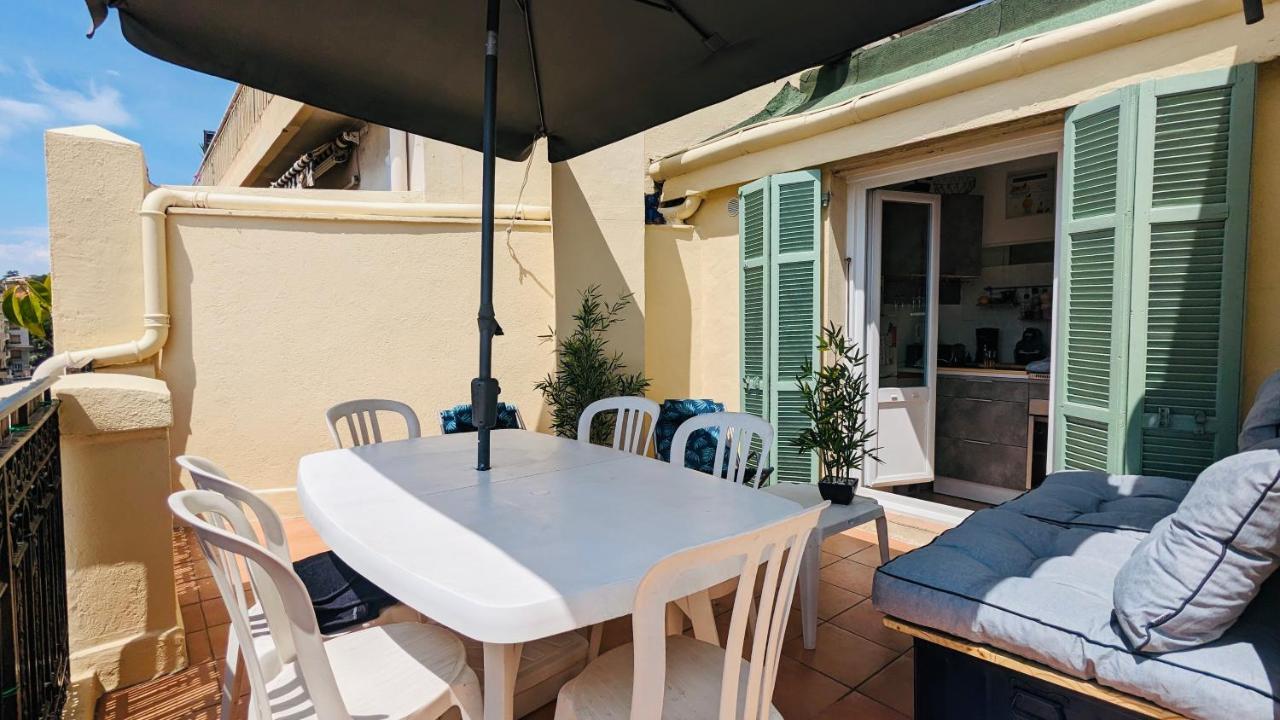 "Studio Ensoleille A Deux Pas Des Plages Avec Sa Grande Terrasse Privee !" Νίκαια Εξωτερικό φωτογραφία